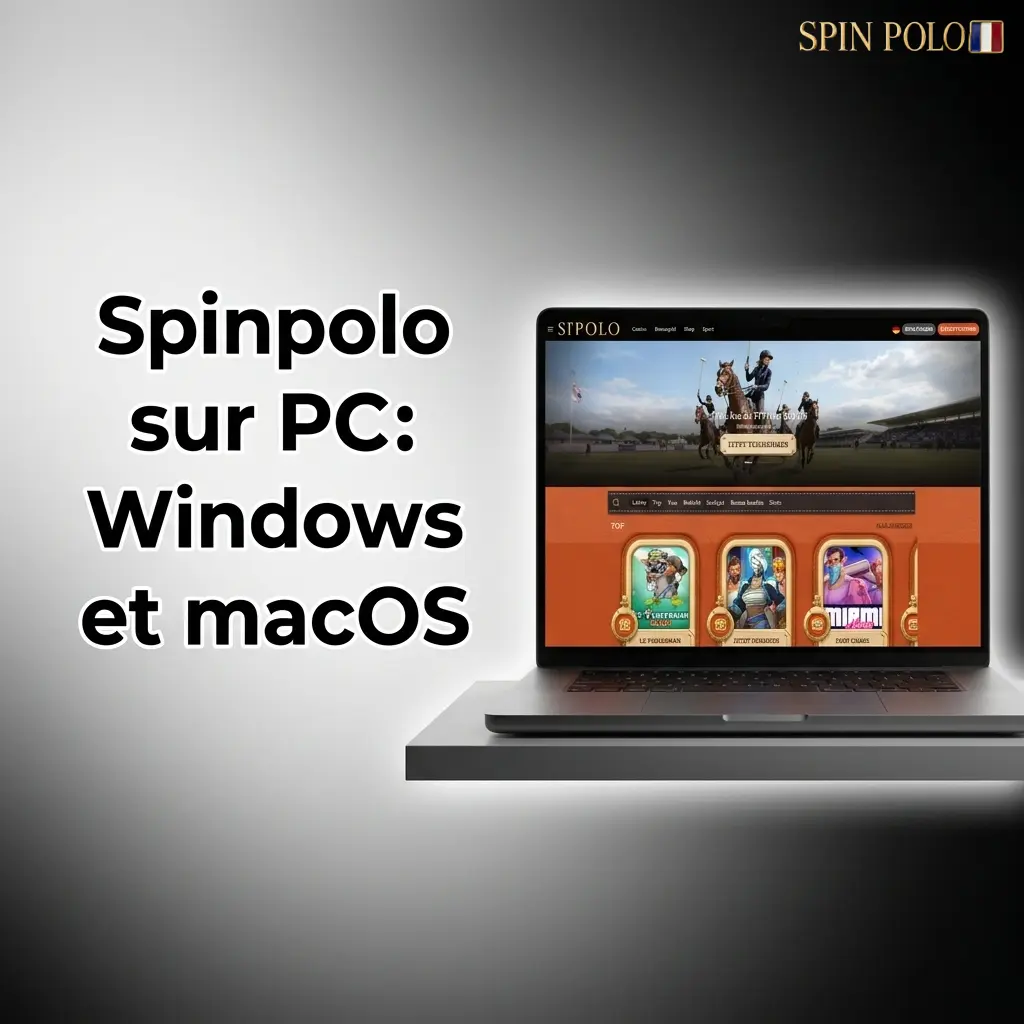 Spinpolo sur PC Windows et macOS accessible via navigateur web Chrome Firefox Safari sans installation requise